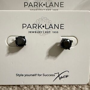 Park Lane Jet Black Gemstone Earrings